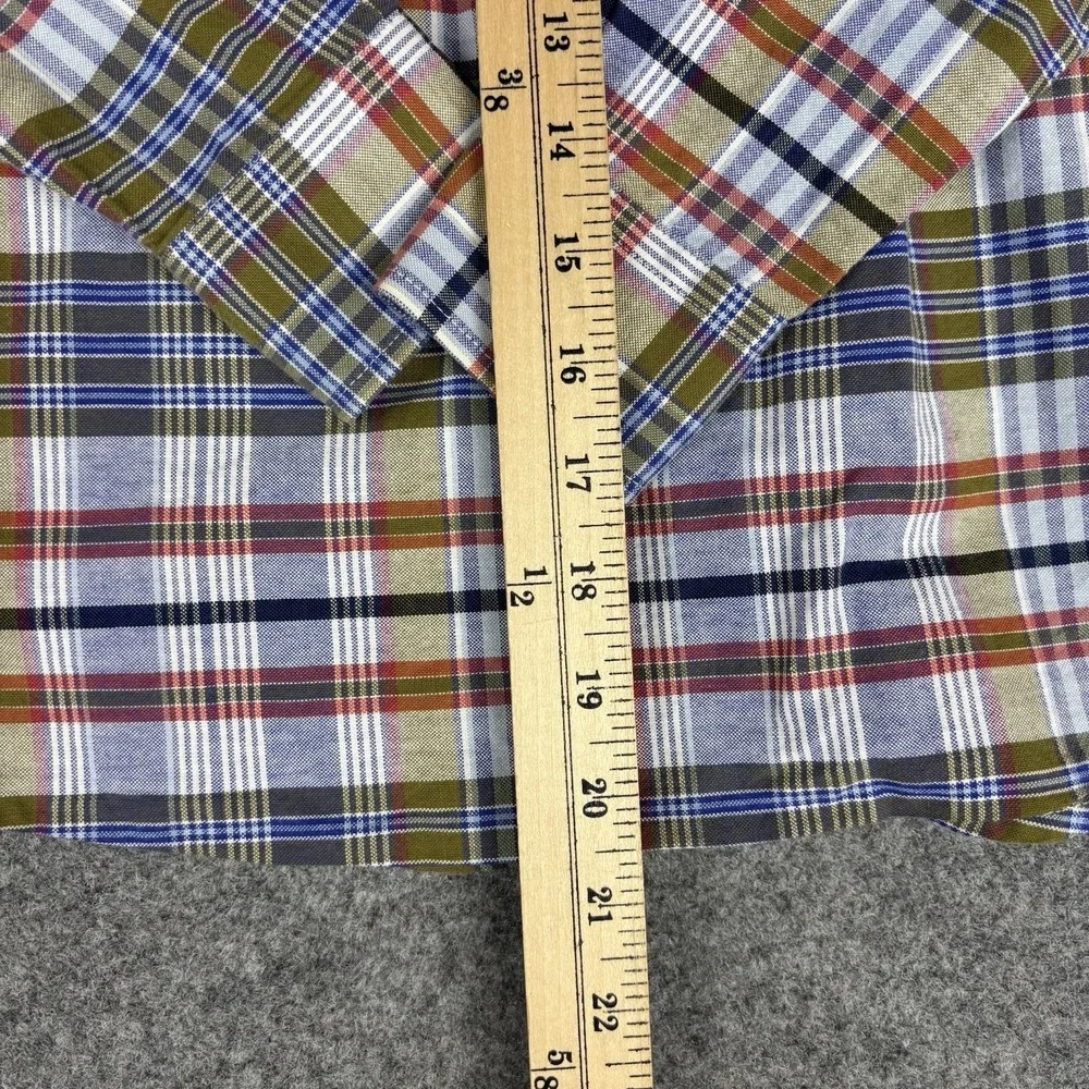 Cinch Western Shirt Boys Medium Plaid Long Sleeve Cowboy Rodeo Button Up Country